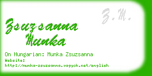 zsuzsanna munka business card